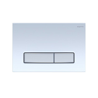 Кнопка смыва для унитазов белая лянцевая, хром Aquatek 009A-2 Slim KDI-0000030