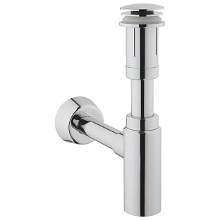 Донный клапан клик-клак с сифоном для раковины хром Vitra A45154