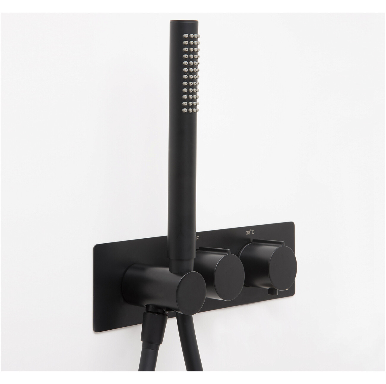 Душевой комплект встраиваемый с ручной лейкой черный Wasserkraft Elbe 7488 Thermo - изображение 7