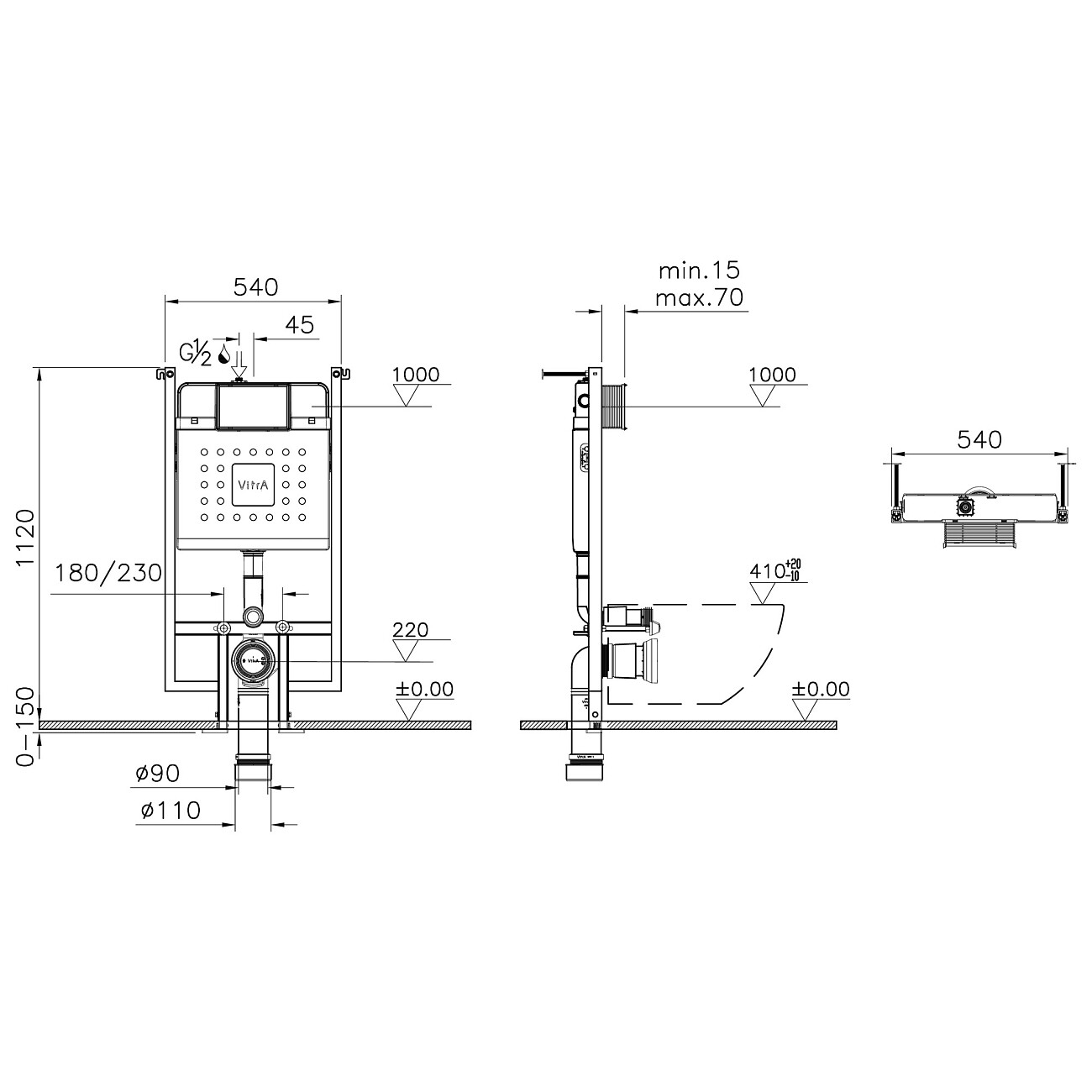 Инсталляция для унитаза V-Fix Vitra Core 738-5800-01 - изображение 2