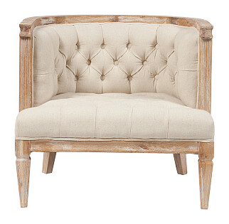 Кресло с деревянными подлокотниками бежевое Westwood Contemporary Chair