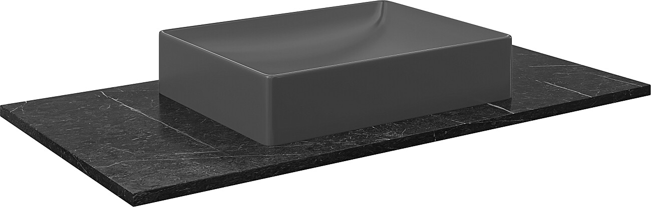 Раковина накладная керамическая прямоугольная 38х50 см антрацит Stworki 3050-112 - изображение 6