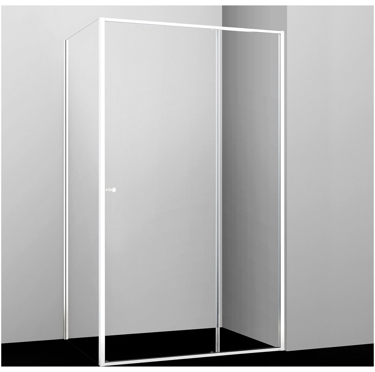 Душевой уголок прямоугольный 100х90 см белый Wasserkraft Rhin 44S22 - изображение 3