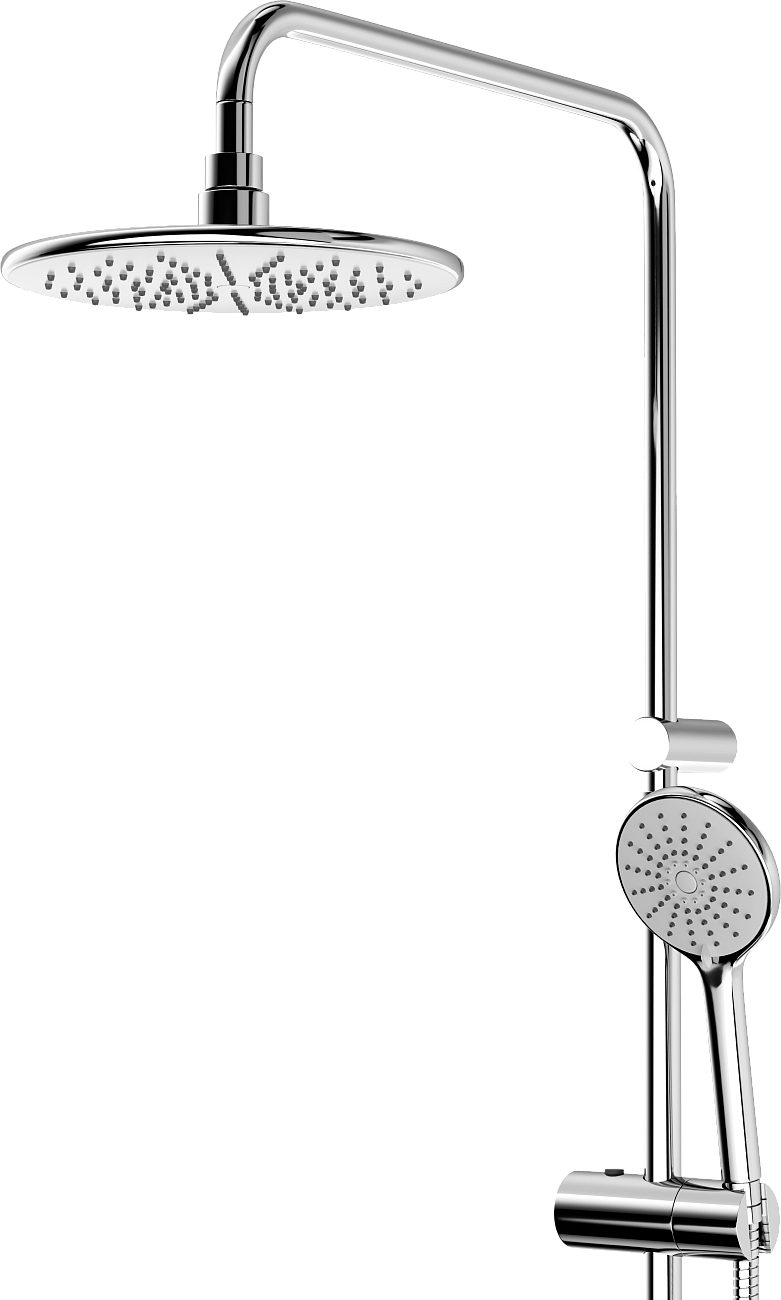 Душевая стойка с верхним душем и держателем хром Stworki "Эстерсунд" 36313-014-1B-FLC1 - изображение 5
