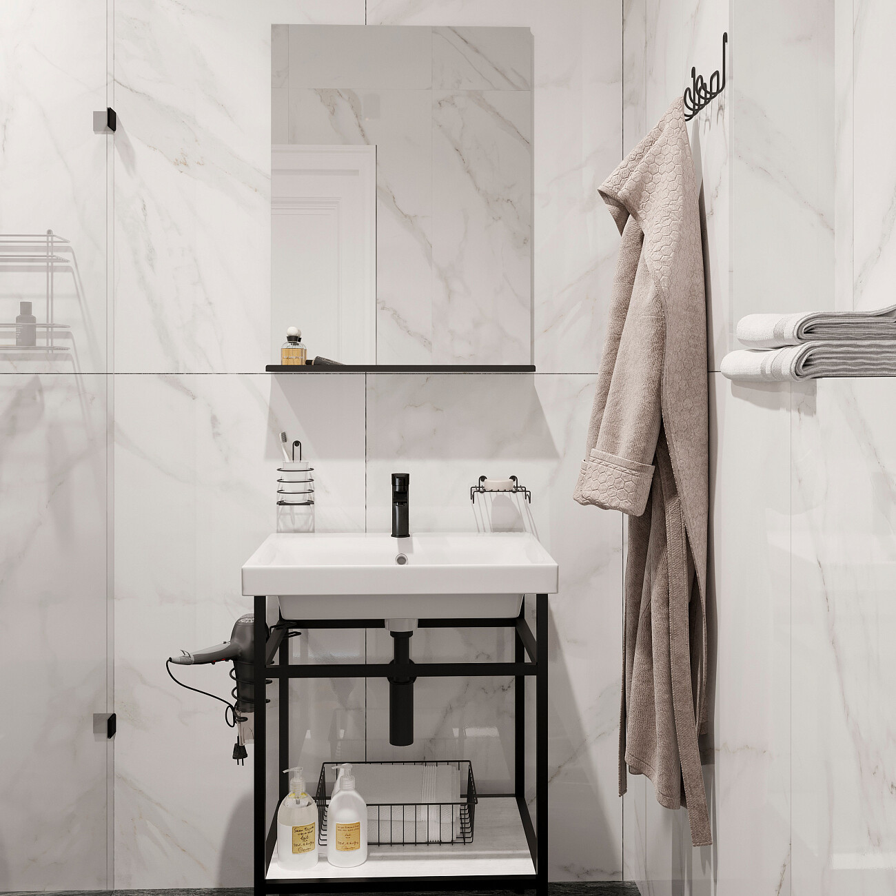 Смеситель для раковины черный Mega Snow MG-SH02-B - изображение 7