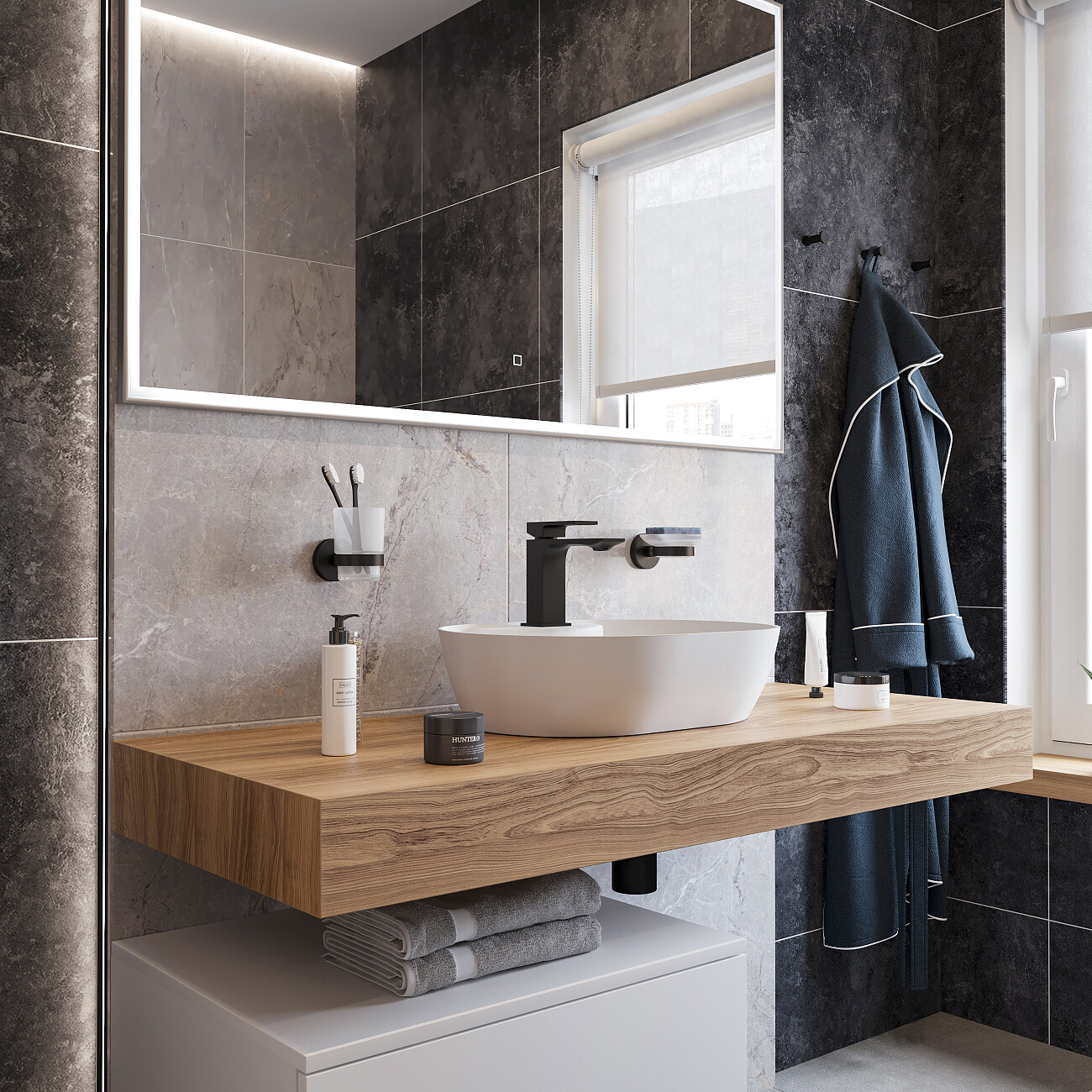 Смеситель для раковины однорычажный черный Stworki "Карлстад" KAS-01b - изображение 6