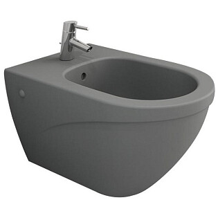 Биде подвесное фарфоровое серое матовое Bocchi Taormina Arch 1121-006-0120