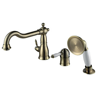 Смеситель на борт ванны бронза Lemark Villa LM4845B