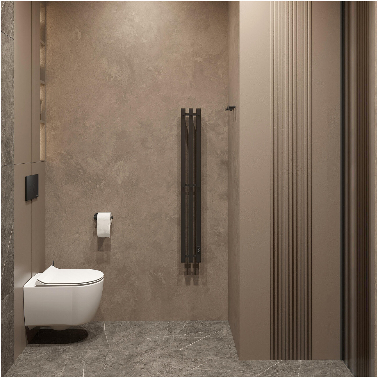 Полотенцесушитель электрический 120х15 см черный Ewrika "Пенелопа" P3 4657812417739 - изображение 5