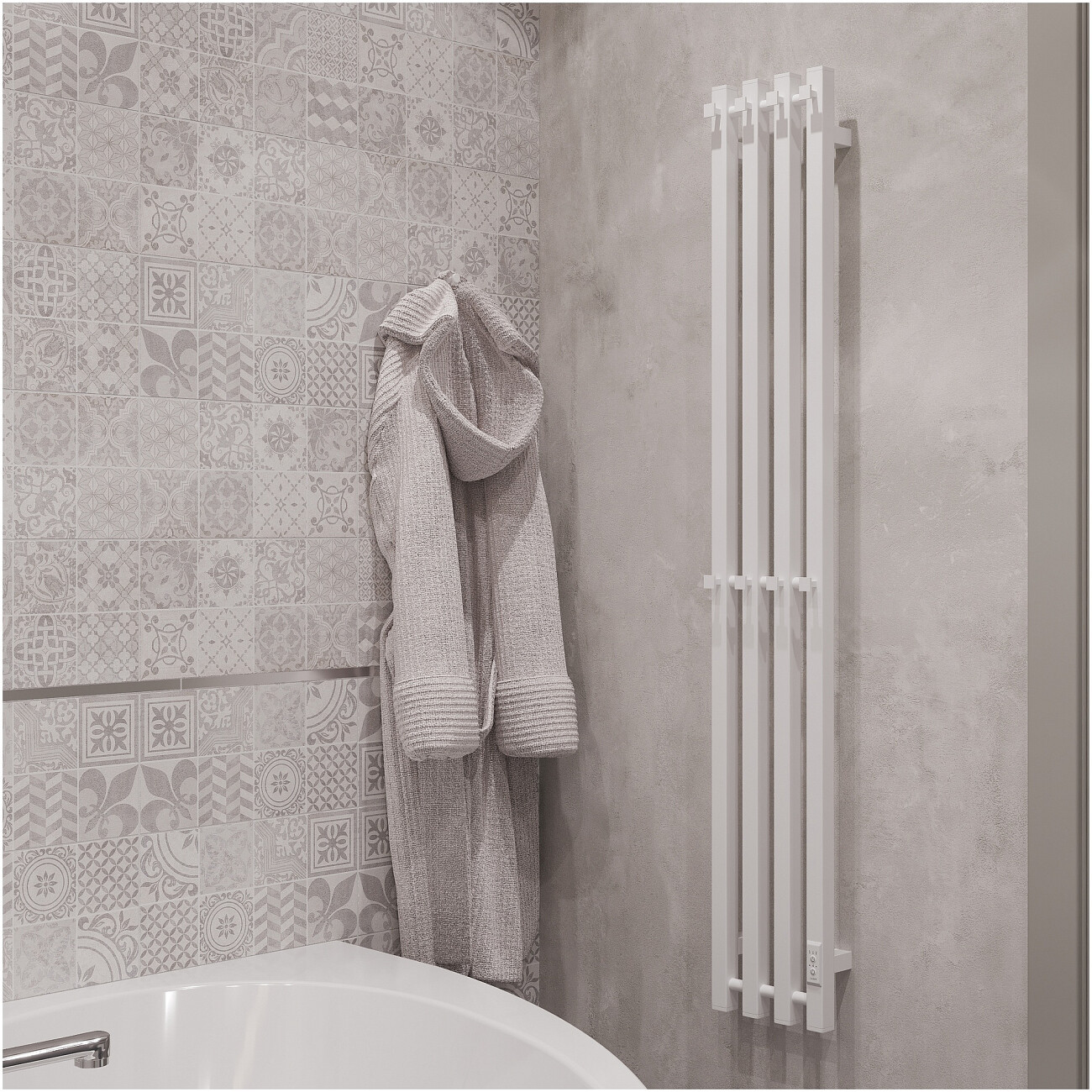 Полотенцесушитель электрический 140х21 см белый Ewrika "Пенелопа P4" 4657812419924 - изображение 6