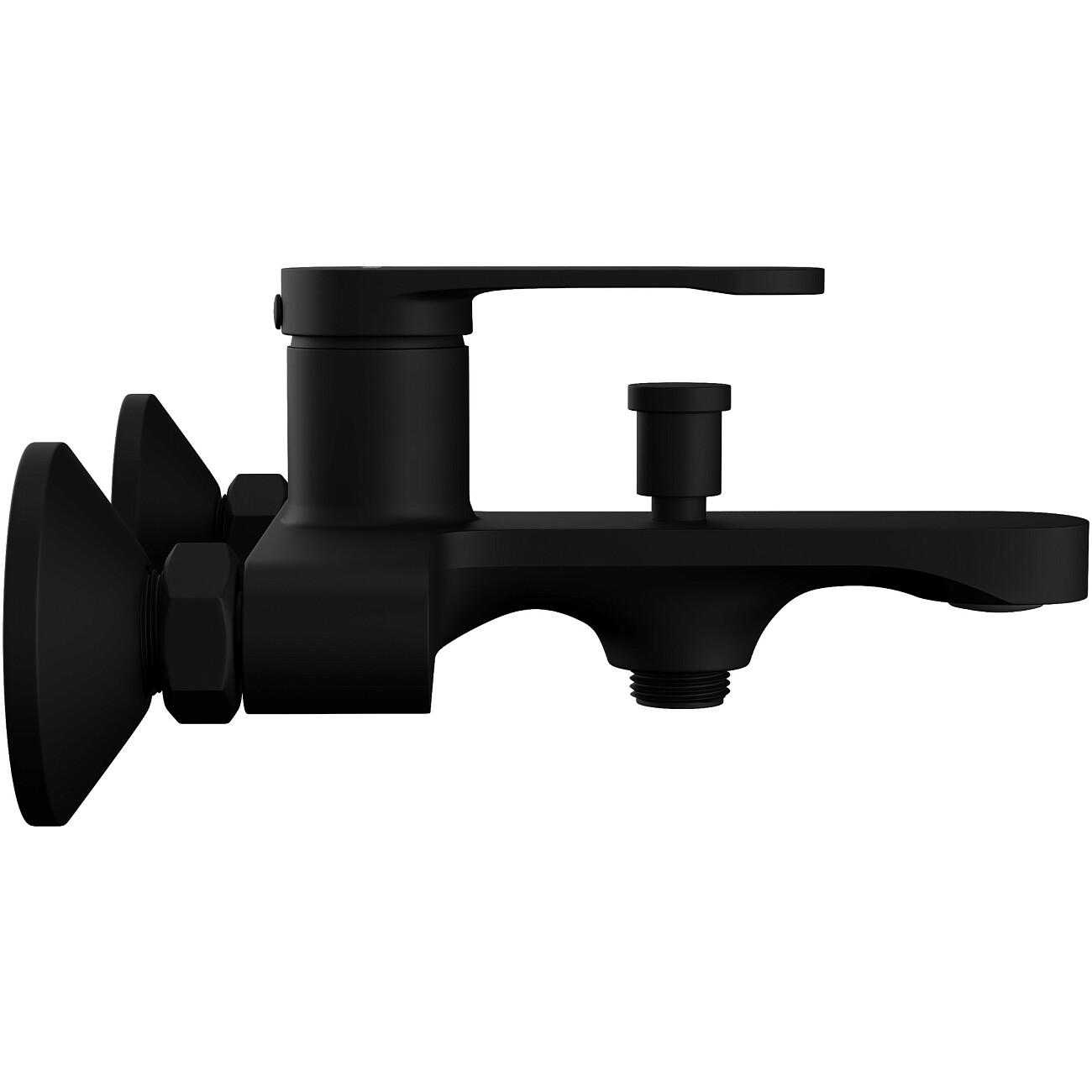 Смеситель для ванны с душем настенный черный Stworki "Ноттвиль" S34100BK - изображение 8