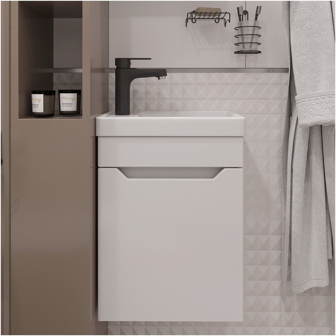 Смеситель для раковины черный Diwo "Ярославль" YAR-01b - изображение 3