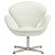 Кресло белое дизайнерское, кашемир Swan Chair