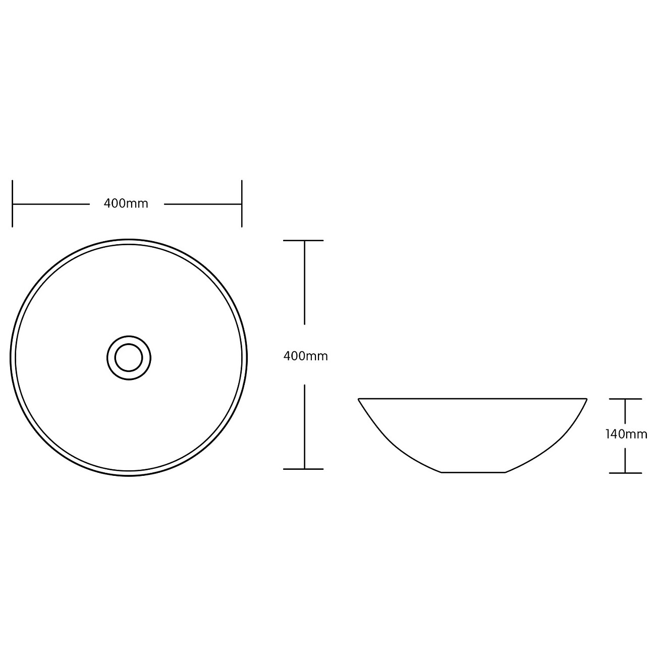 Раковина накладная фарфоровая круглая 40 см черная матовая Cerutti SPA CR3301MB - изображение 3