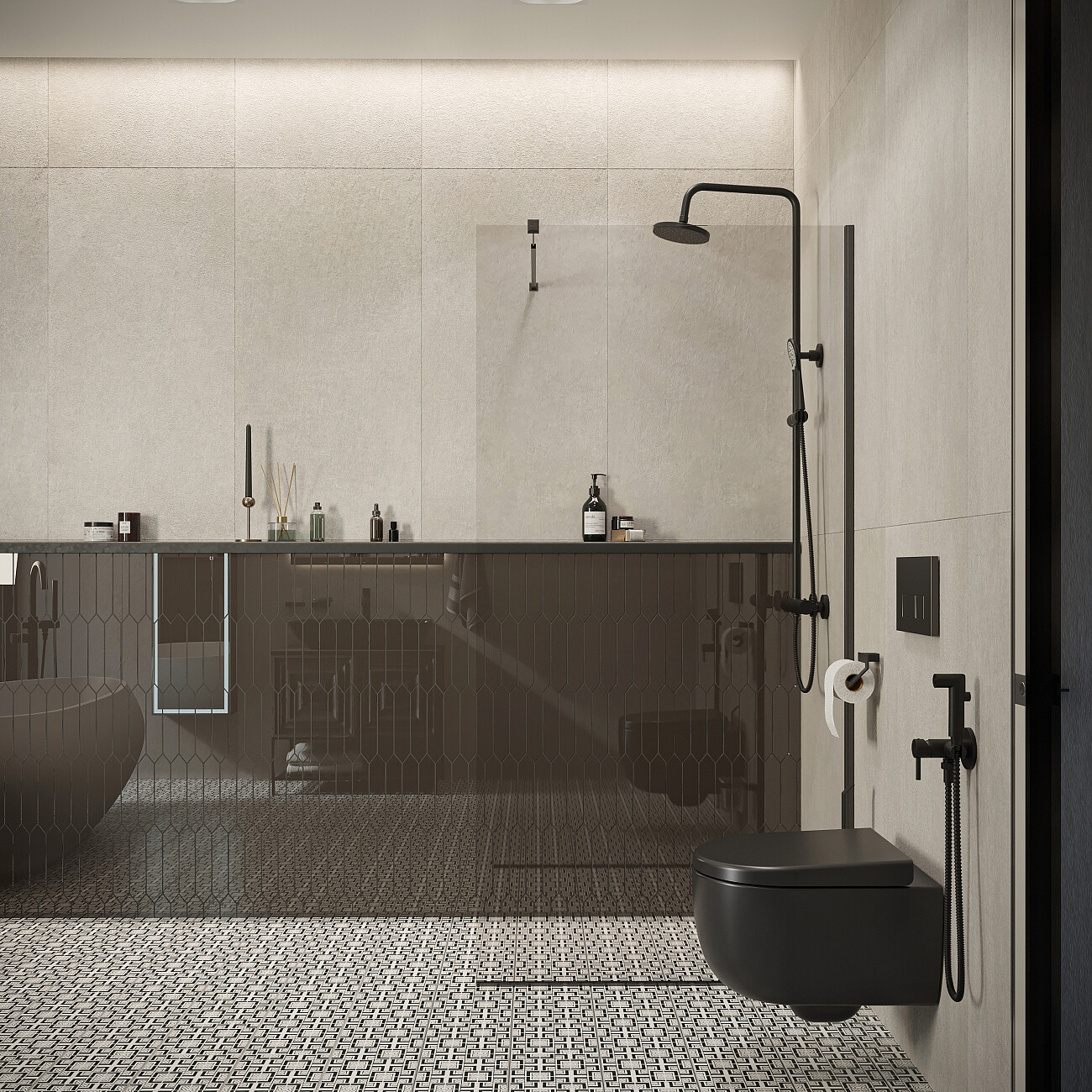 Душевая перегородка стеклянная 120х200 см черная Artemis Akabe 571 6.940.006.0571.120.10.91 - изображение 5