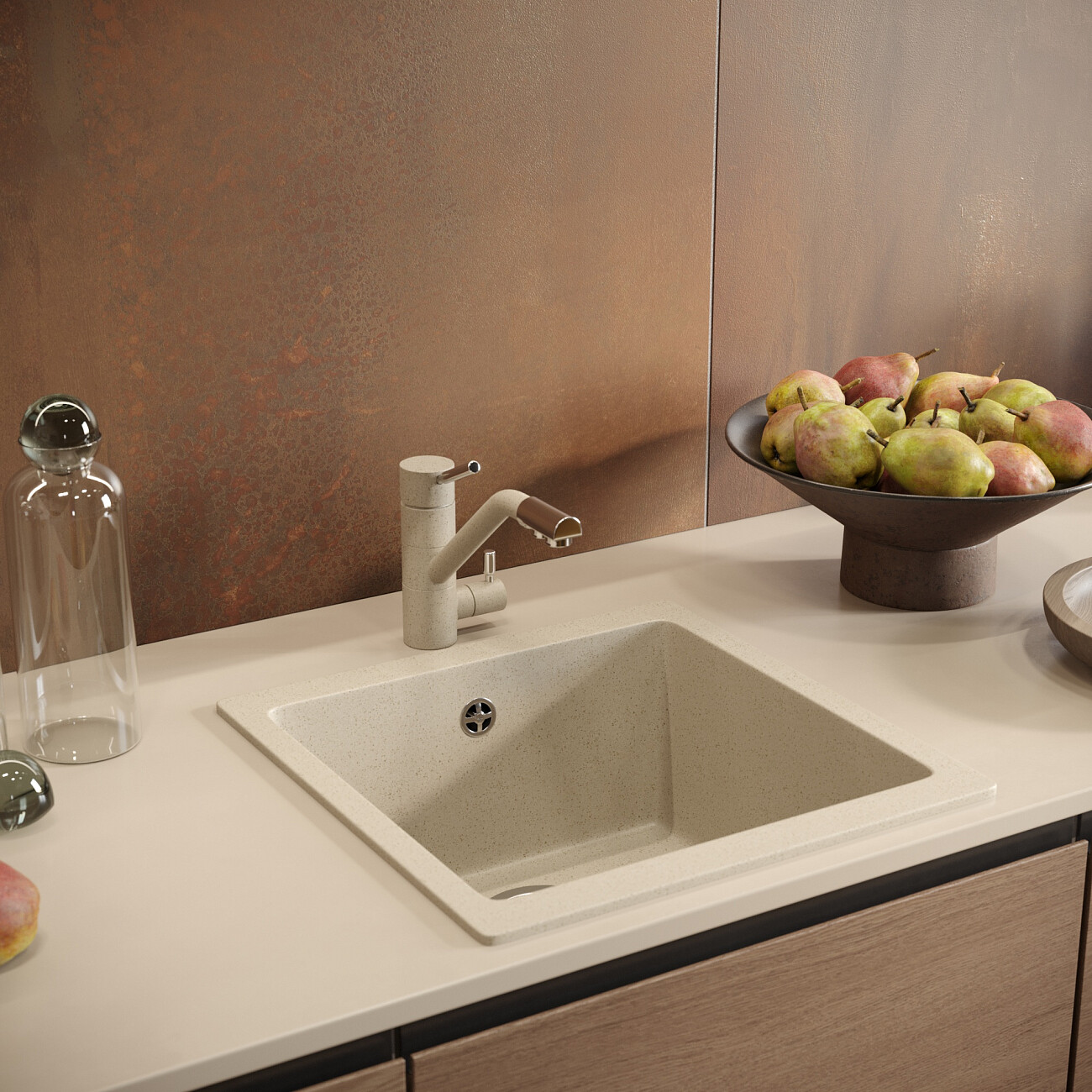 Смеситель для кухни однорычажный с изливом для фильтрованной воды берилл Domaci "Солерно" DC-3008 - изображение 3