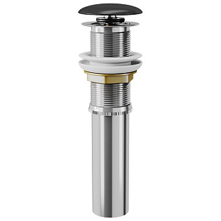 Донный клапан для раковины клик-клак круглый черный D&K DC9025