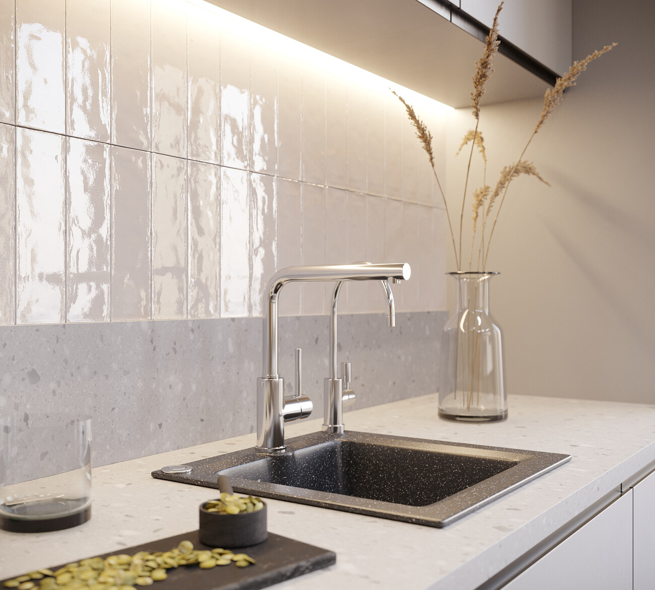 Мойка кухонная черная Domaci "Бьелла" DMC-42-308 - изображение 5