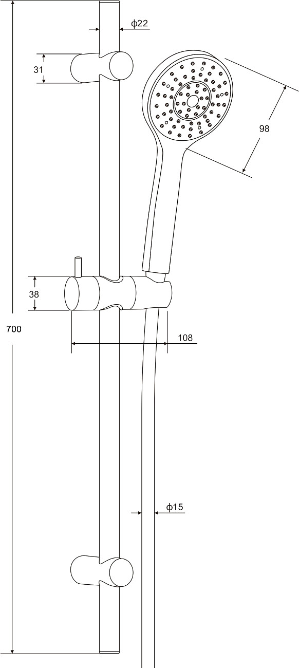 Душевая стойка с держателем хром Stworki "Дублин" HFDB91000 - изображение 8