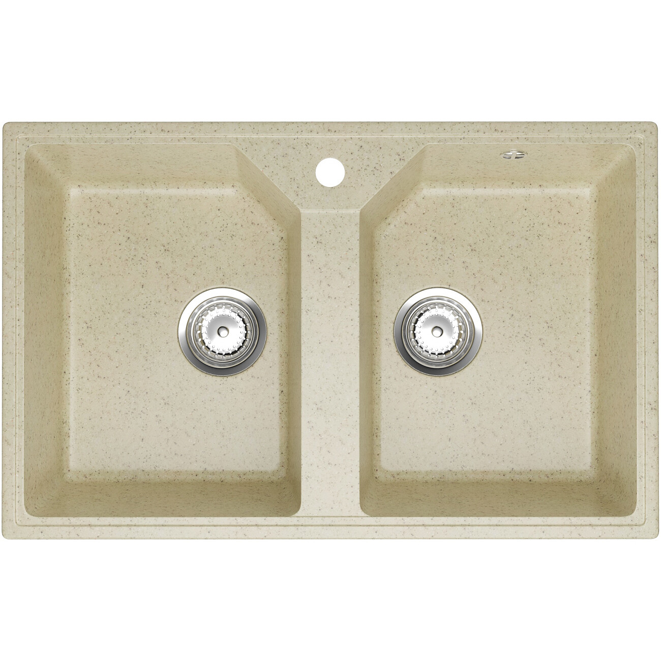 Мойка кухонная из искусственного мрамора двойная бежевая Domaci "Палермо" PR-770-002 - изображение 9