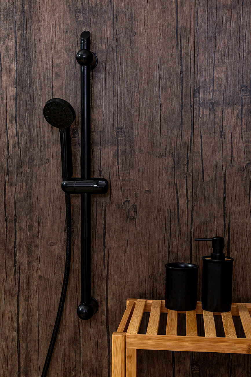 Душевой комплект с ручной лейкой и двумя смесителями черный Diwo "Смоленск" SM-02b, SM-03b - изображение 4