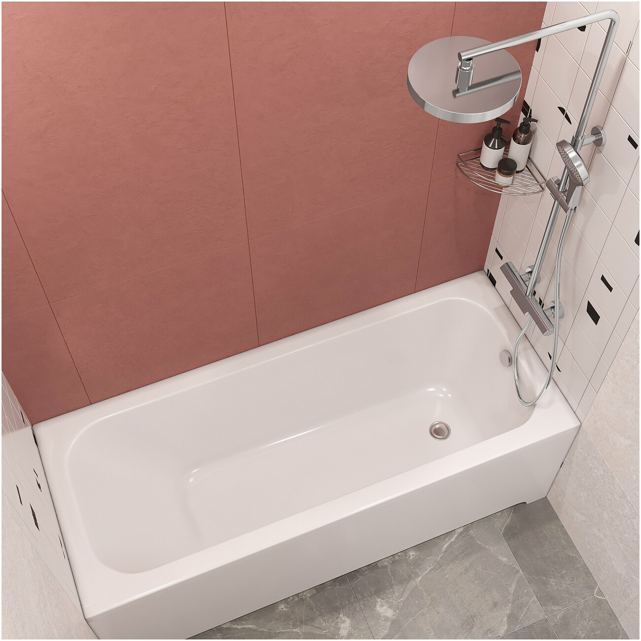 Ванна акриловая 170х70 см с каркасом белая Stworki "Ларвик" VN-732759 - изображение 3