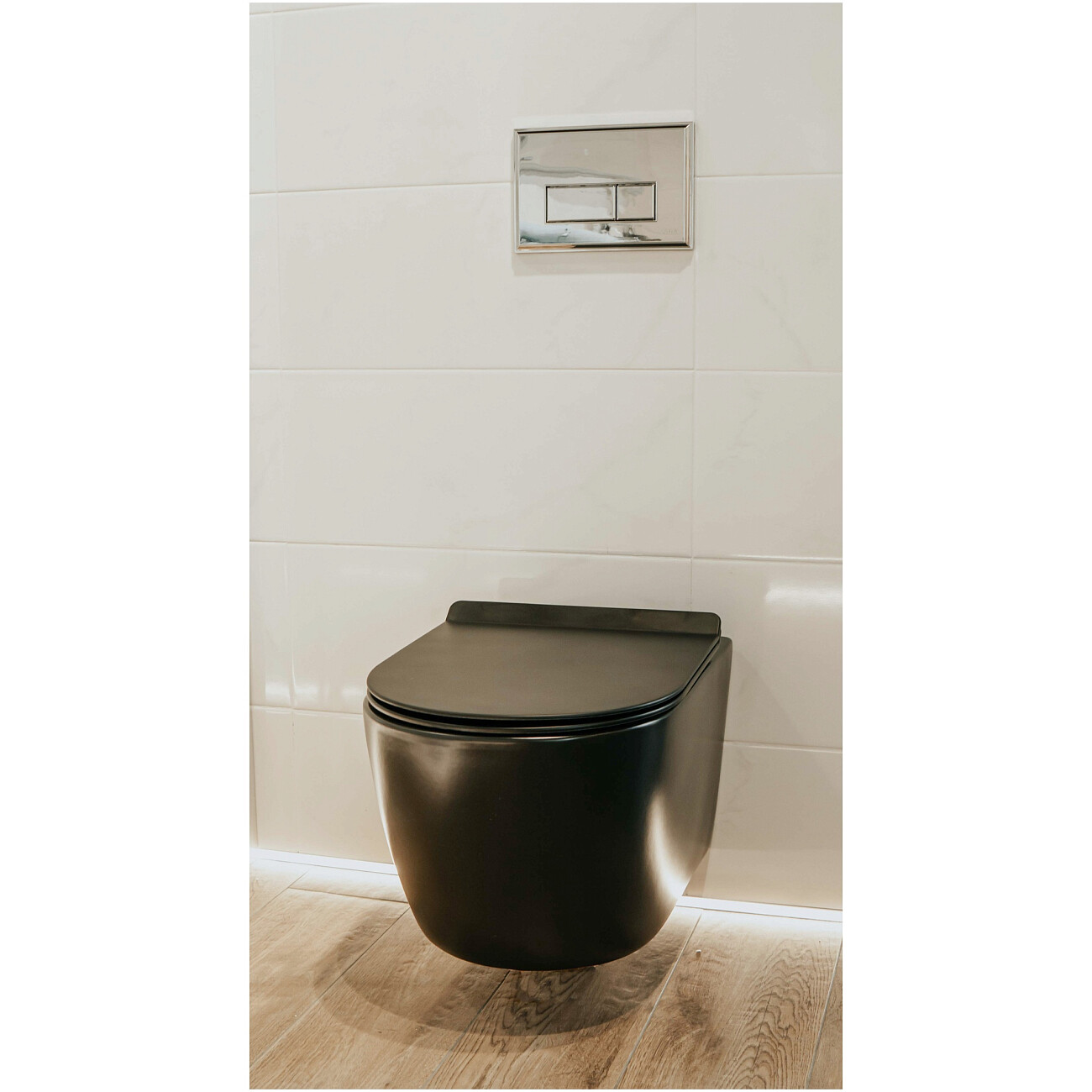 Унитаз подвесной с крышкой черный Creto Logan L1 1001-002-L1BLMAT ...