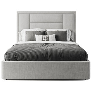 Кровать двуспальная 180х200 серая "Токио"