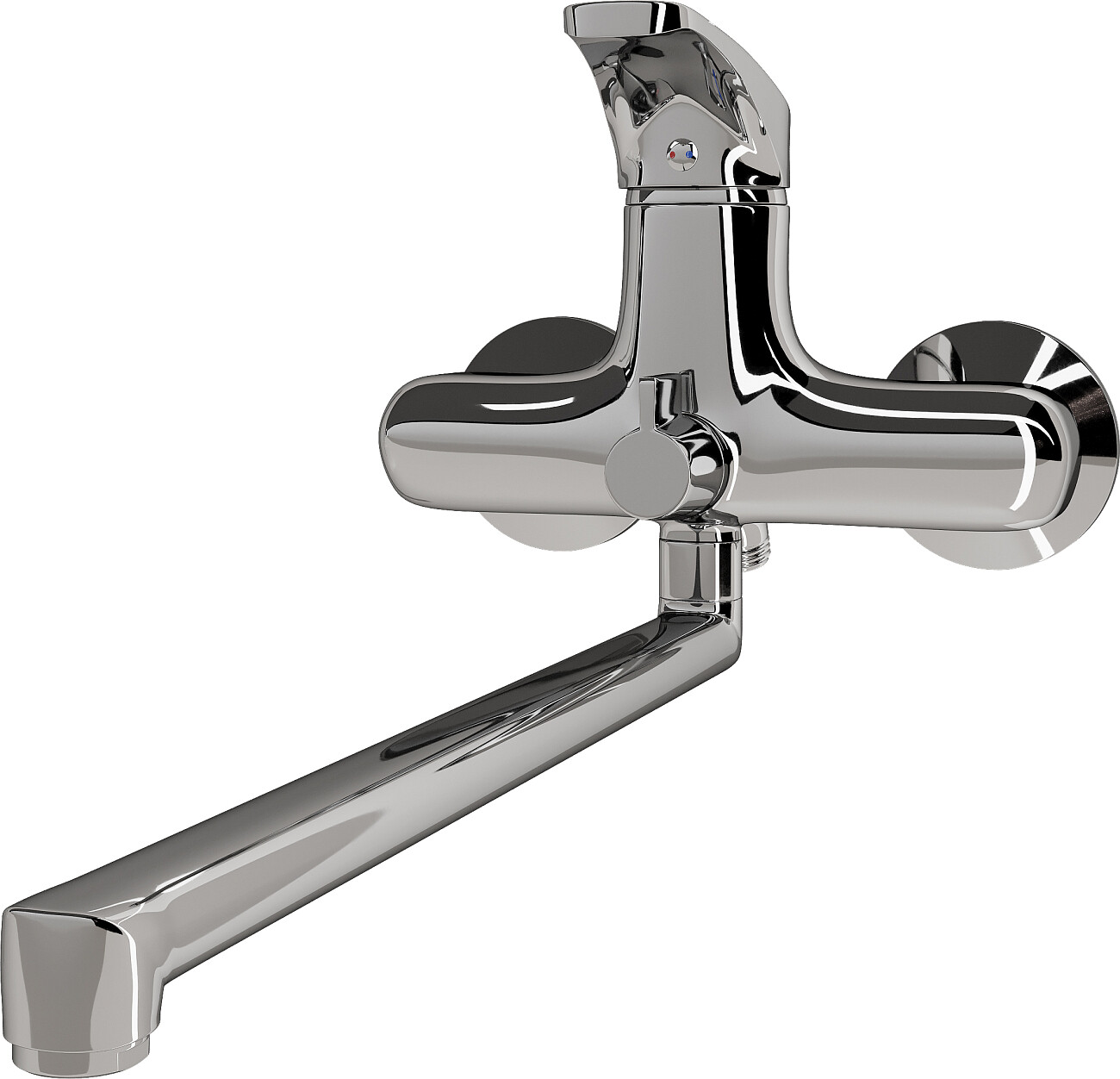 Смеситель настенный однорычажный хром Diwo "Коломна" KL-07cr - изображение 6