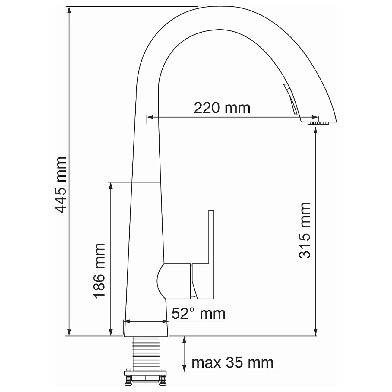 Смеситель для кухни из латуни Wasserkraft A8617 - изображение 11