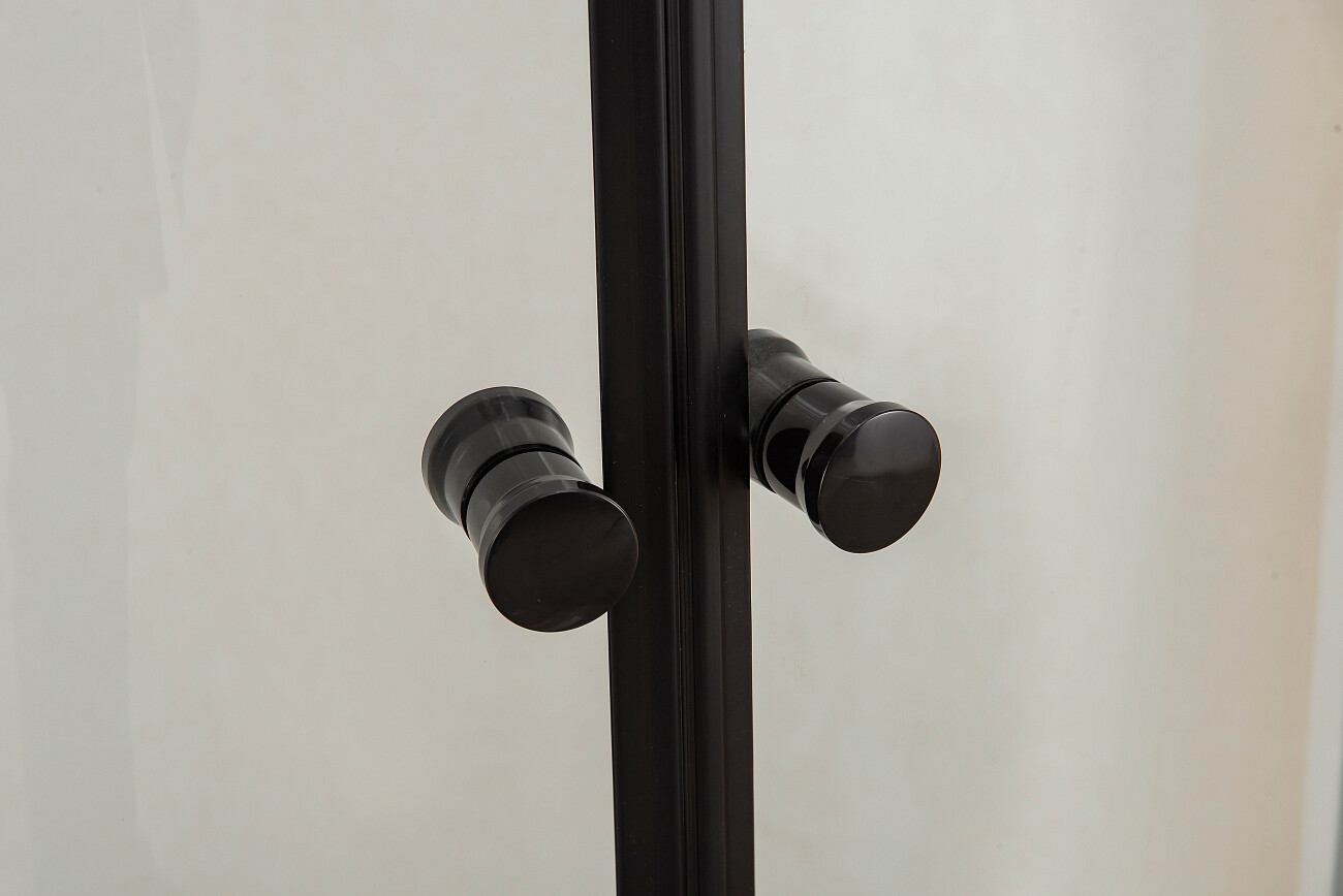 Душевой уголок четверть круга 100х100 см черный Diwo "Смоленск" SM01-100TB-G - изображение 4