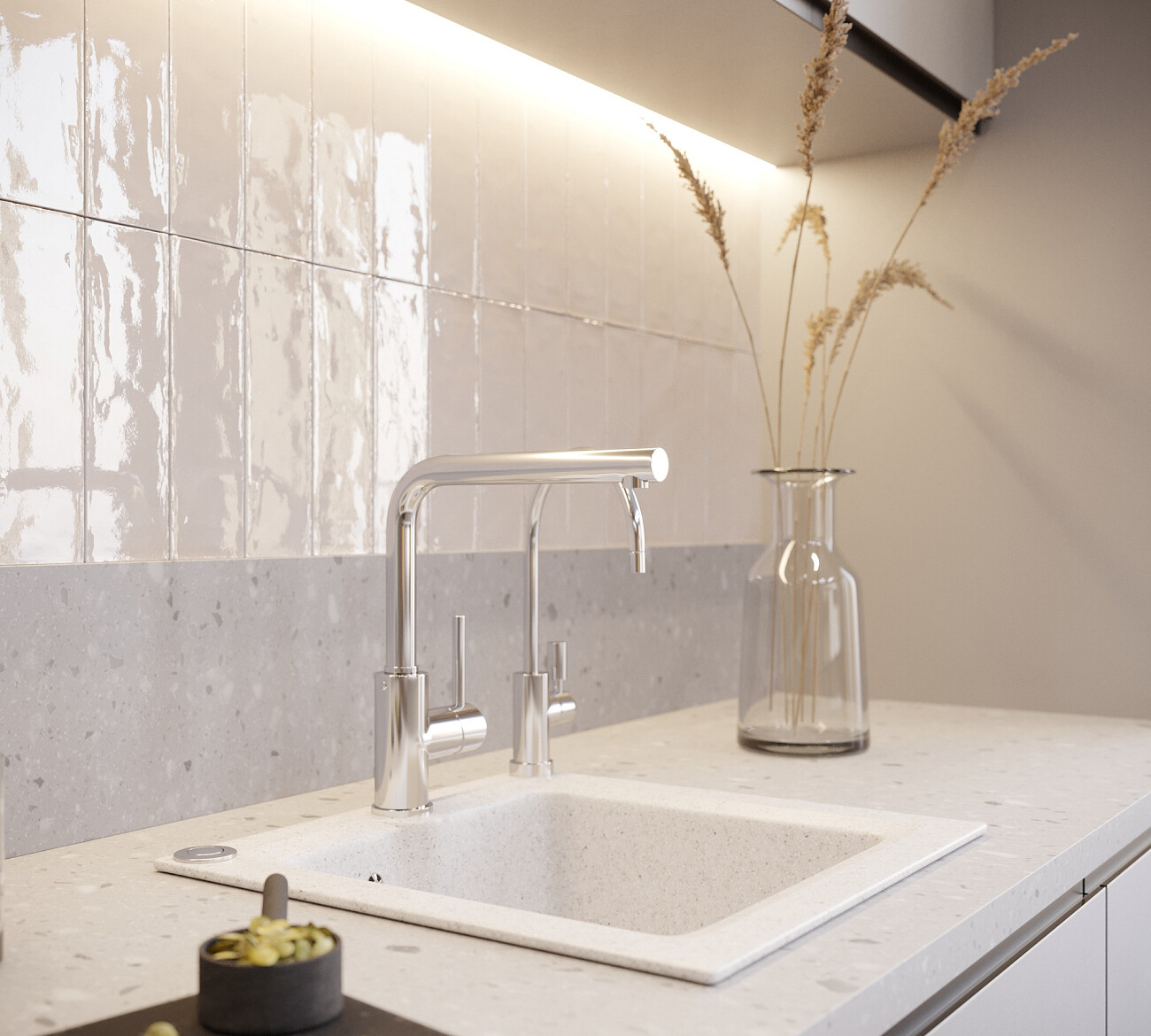 Мойка кухонная квадратная белая Domaci "Бьелла" DMC-42 белая - изображение 4