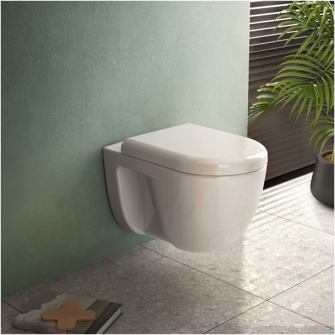 Унитаз подвесной с инсталляцией и кнопкой смыва белая Vitra S40 L-box 9005B003-7211 - изображение 5