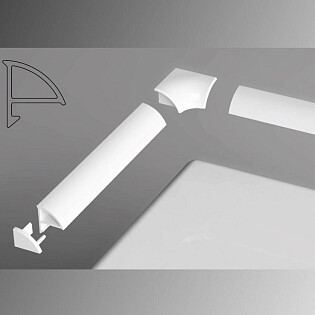 Бордюр декоративный универсальный 200 см белый Ravak XB442000001