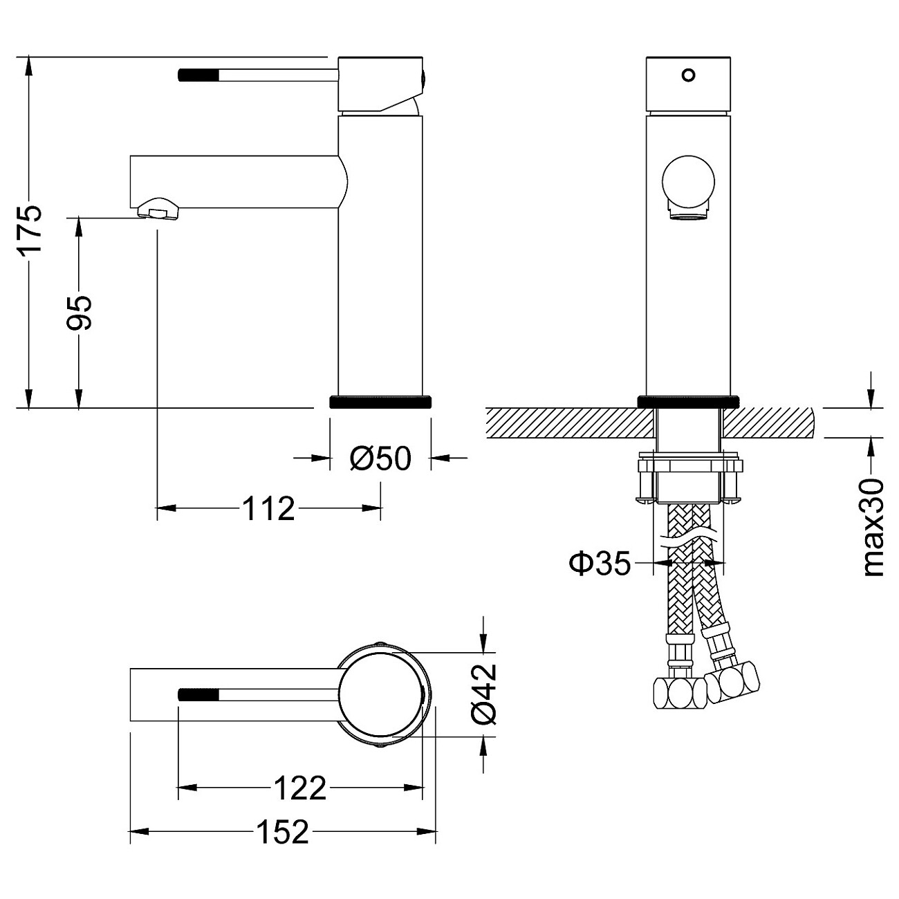 Смеситель для раковины однорычажный белый Timo Saona 2361-16F - изображение 2