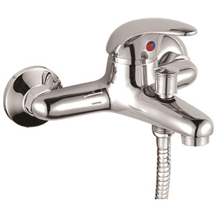 Смеситель для ванны с душевой лейкой и коротким изливом хром D-Lin D130352