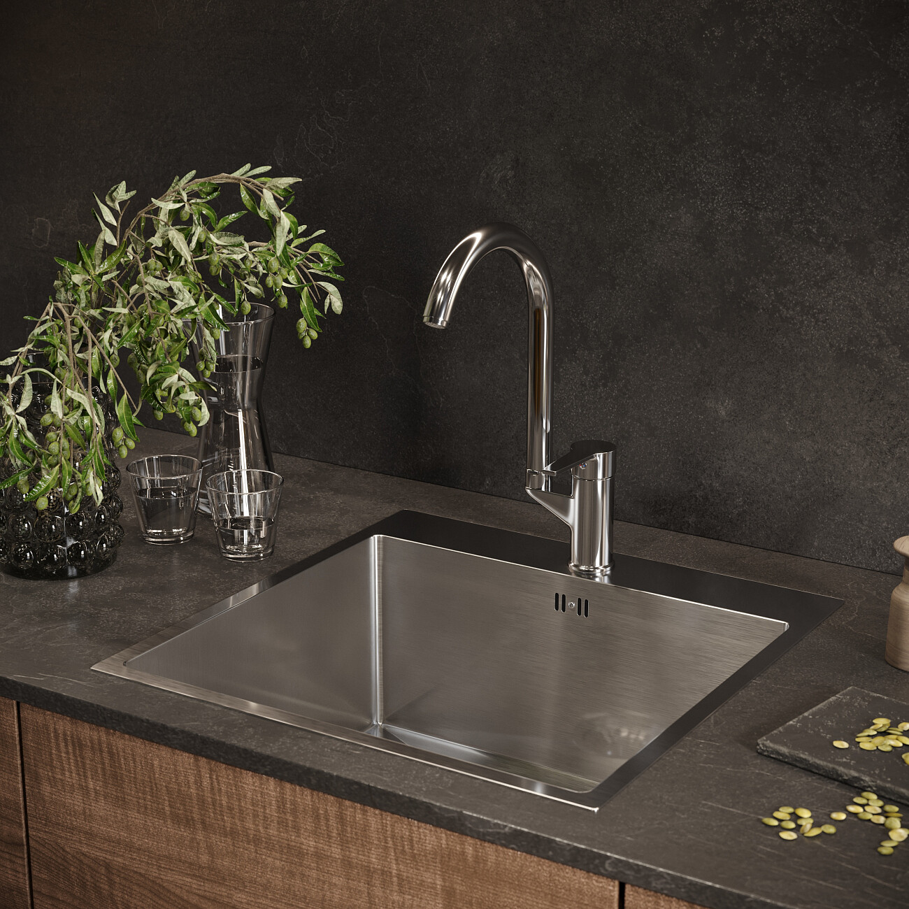 Смеситель для кухни хром Mega Snow MG-SH03 хром - изображение 5