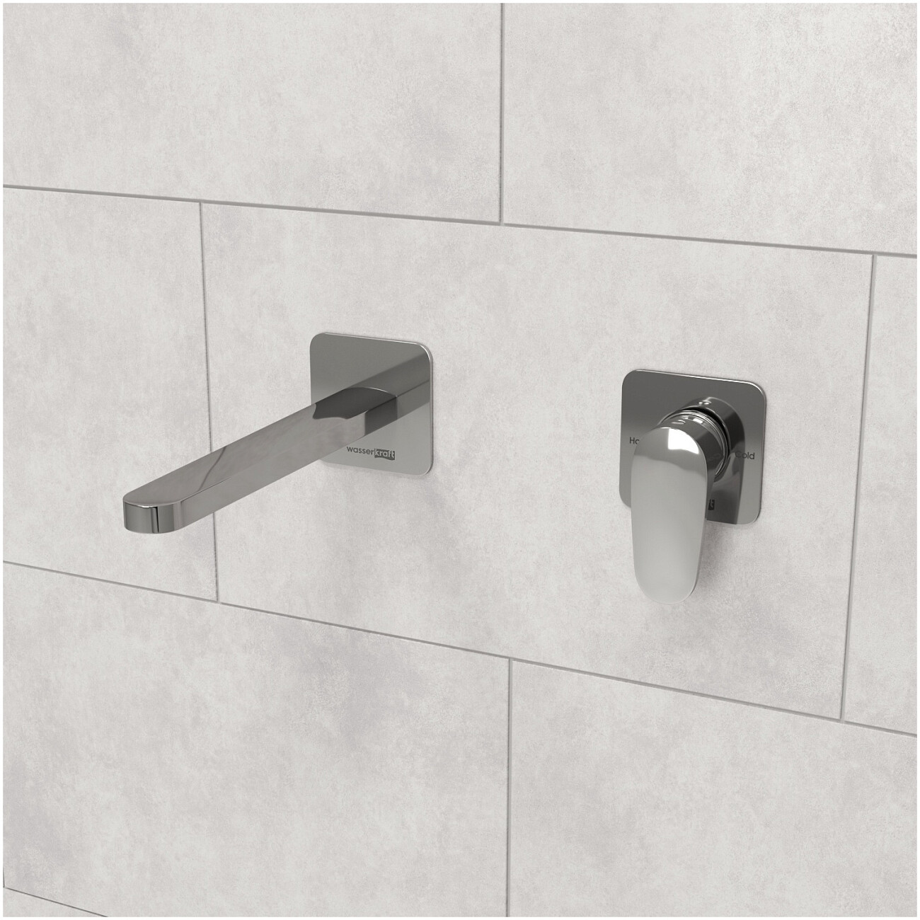 Смеситель для раковины встраиваемый с изливом хром Wasserkraft A3151.270 - изображение 2