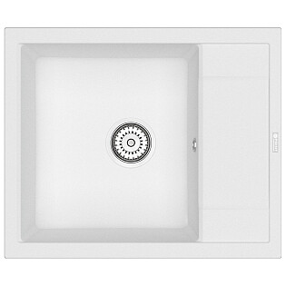 Мойка кухонная кварцевая прямоугольная белая Point &quot;Римо 60&quot; PN3010W