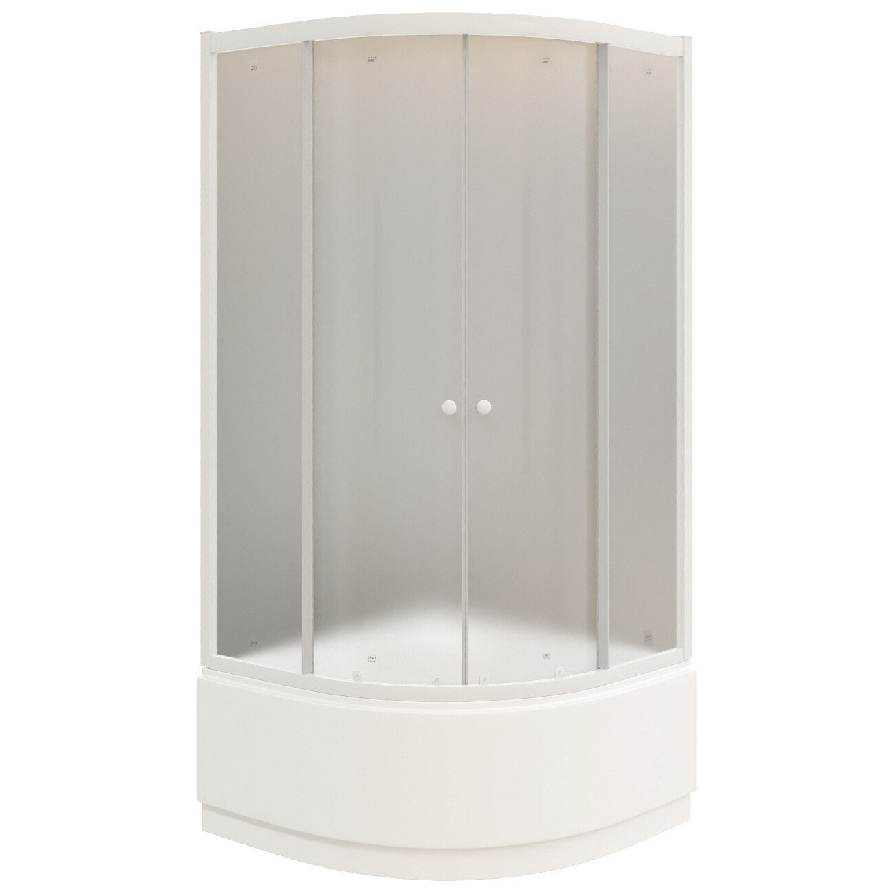 Душевой уголок четверть круга с высоким поддоном 90х90 см белый Parly ZF90 - изображение 7