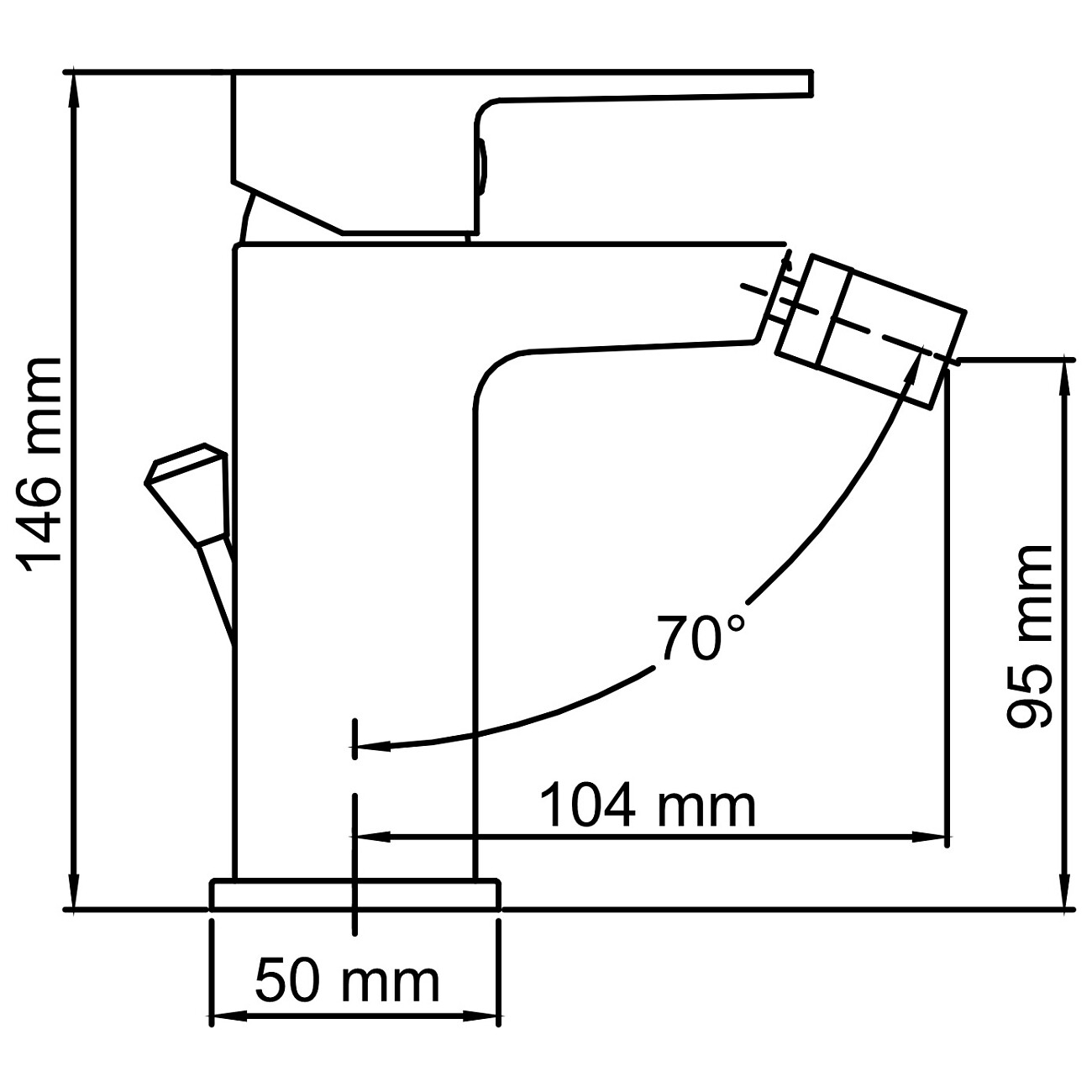 Смеситель для биде из латуни черный Wasserkraft 2006 - изображение 11