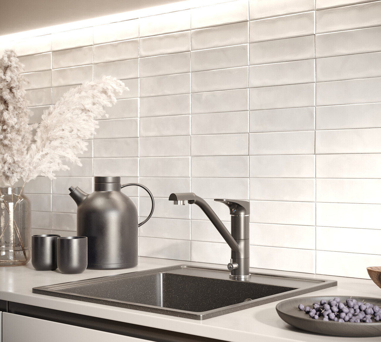 Смеситель для кухни однорычажный с изливом для фильтрованной воды уголь Domaci "Солерно" UQ-010-07 - изображение 4