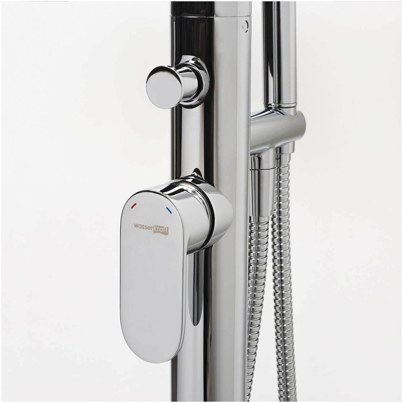 Смеситель для ванны напольный из латуни хром Wasserkraft 5821 - изображение 10