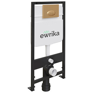 Система инсталляции для унитазов Ewrika ProLT 0026-2020 с кнопкой смыва золото матовое 0053