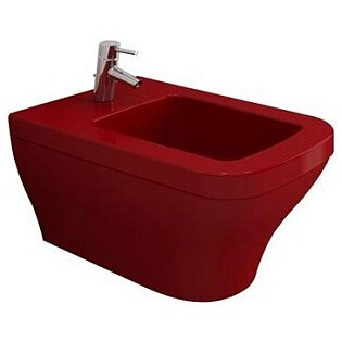 Биде подвесное фарфоровое красное глянцевое Bocchi Scala Arch 1125-019-0120
