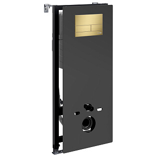 Инсталляция для подвесного унитаза с кнопкой смыва черная Abens 20TLT.010.ME.BL.MG04