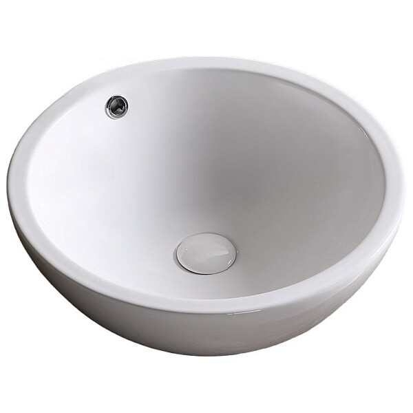 Раковина-чаша круглая с переливом 45х45 см белая Cerutti SPA CR1001 - изображение 1