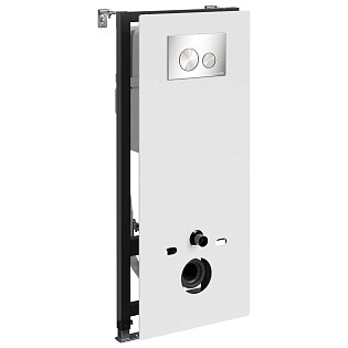 Инсталляция для подвесного унитаза с кнопкой смыва белая Abens 20TLT.010.ME.WH.BN02