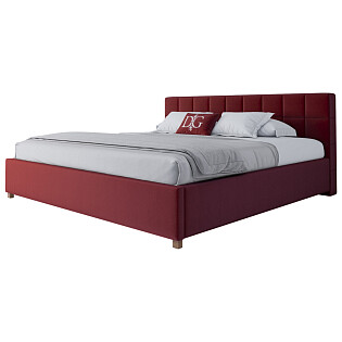 Кровать большая 200х200 Wales красная
