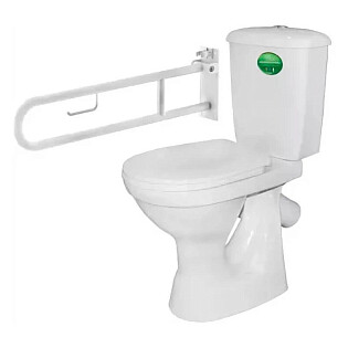 Унитаз напольный овальный с поручнем белый Оскольская керамика &quot;Персона Стандарт&quot; 42301120012